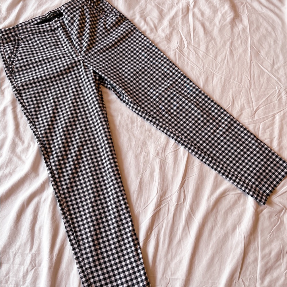 Black and white checkered pants